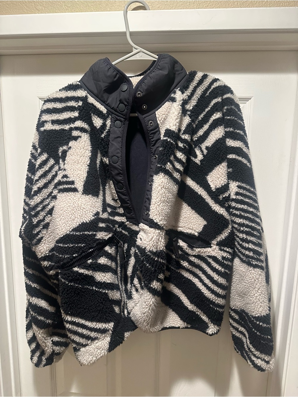 Free People Patterned Sherpa Jacket